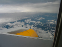 Ombord hos Islandair på vej fra København, via Reykjavik til Seattle for en enkelt overnatning inden den videre tur.