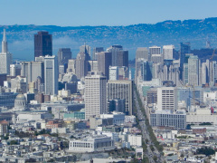 Udsigten fra Twin Peaks, San Francisco, Californien, USA
