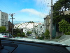 Klar til nedturen på Filbert Street, San Francisco, Californien, USA