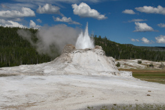 Yellowstone National Parl, Wyoming, USA. Det mest fantastiske og magiske sted i verden, med vandfald, geysere, vilde bjørne, ulve, elge og meget mere. Castle Geyser.