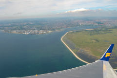 Ombord hos Islandair på vej fra København, via Reykjavik til Seattle for en enkelt overnatning inden den videre tur.