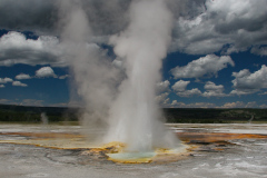 Yellowstone National Parl, Wyoming, USA. Det mest fantastiske og magiske sted i verden, med vandfald, geysere, vilde bjørne, ulve, elge og meget mere. Prøv det en gang, og du bliver afhængig.