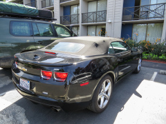 Vores lejebil, en Chevrolet Camaro SS 6.2 liter V8 med 400 hk. Rimelig sjov bil, men ret forslugen.