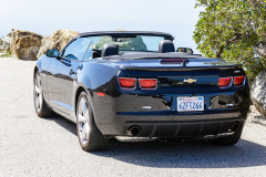 Vores lejebil, en Chevrolet Camaro SS 6.2 liter V8 med 400 hk. Rimelig sjov bil, men ret forslugen.