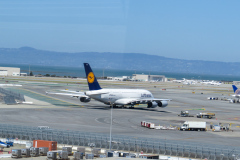 Suk, hjemad mod København med SAS. Vi hader at forlade San Francisco.