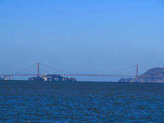 Udsigten fra Berkeley Marina mod San Francisco, Californien, USA