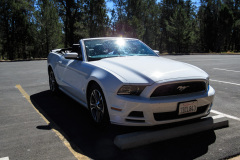 Vores lejebil på turen, en Ford Mustang Convertible V6