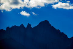 Silouet af Mount Whitney, Sierra Nevada, Californien, USA