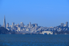 Udsigten fra Berkeley Marina mod San Francisco, Californien, USA