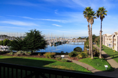 Udsigten fra Berkeley Marina mod San Francisco, Californien, USA
