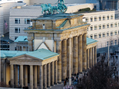 Brandenburger Tor set fra Reichstag, Berlin, Tyskland