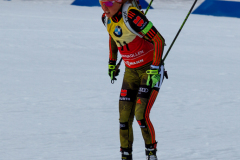 En tysk legende Laura Dahlmeier på Holmenkollen, Oslo, Norge