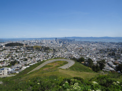 Udsigten fra Twin Peaks, San Francisco, USA