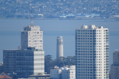 Coit Tower set fra Twin Peaks, San Francisco, USA