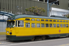 Smukke gamle sporvogne i San Francisco, USA