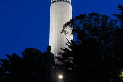 Coit Tower by night, San Francisco, USA