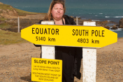 Det sydligste punkt på sydøen, Slope Point, South Island, New Zealand