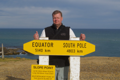 Det sydligste punkt på sydøen, Slope Point, South Island, New Zealand