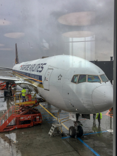 Singapore Airlines gør klar til afgang fra København.