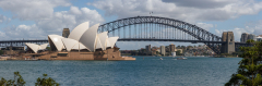 Operahuset og Sydney Harbour Bridge, Sydney, New South Wales, Australien