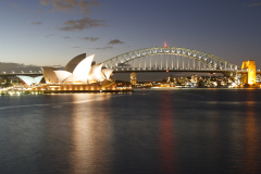 Operahuset og Sydney Harbour Bridge, Sydney, New South Wales, Australien