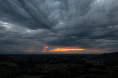 Stemningfuld solnedgang set fra Luigi Einaudi