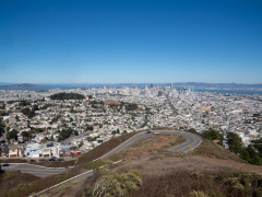 Udsigt fra Twin Peaks, San Francisco, USA