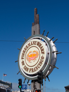 Skiltet ved Fishermans Wharf i San Francisco