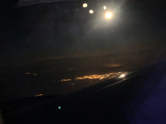 Reykjavik by Night set fra SAS flyet på vej til Stockholm fra Chicago