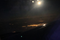 Reykjavik by Night set fra SAS flyet på vej til Stockholm fra Chicago