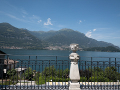 Udsigt fra terassen ho Hotel Helvetia, Lezzeno, Como, Italien