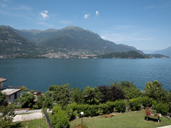 Udsigt fra terassen ho Hotel Helvetia, Lezzeno, Como, Italien