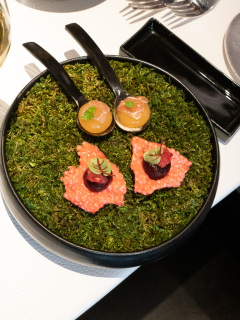 Frokost på L'Atalier du Peintre, Colmar, Alsace, Frankrig