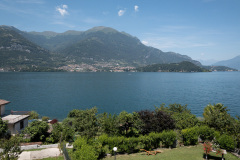 Udsigt fra terassen ho Hotel Helvetia, Lezzeno, Como, Italien