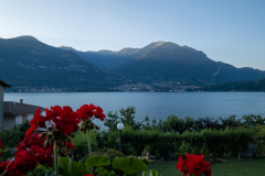 Udsigt fra terassen ho Hotel Helvetia, Lezzeno, Como, Italien