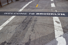 Vandretur over Brooklyn Bridge, New York, USA