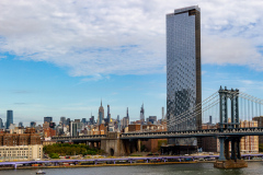 Vandretur over Brooklyn Bridge, New York, USA