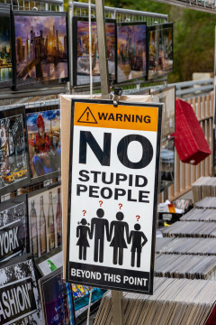 Vandretur over Brooklyn Bridge, New York, USA