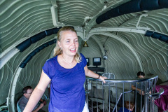 Turister på tur op i Frihedsgudinden, Liberty Island, New York, USA