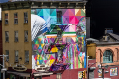 Vandretur på Highline Park, gammel hævet godstogsspor lavet om til park, New York, USA