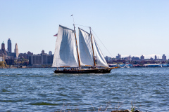 Manhattan set fra Liberty State Park, New Jersey, USA