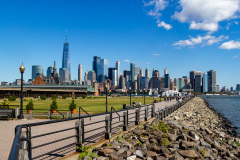 Manhattan set fra Liberty State Park, New Jersey, USA