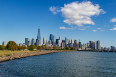 Manhattan set fra Liberty State Park, New Jersey, USA