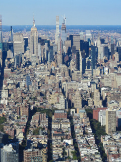 Udsigt fra One World Trade Center, New York, USA