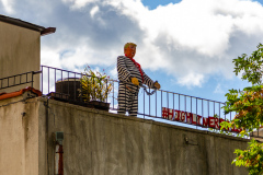 Vandretur på Highline Park, gammel hævet godstogsspor lavet om til park, New York, USA