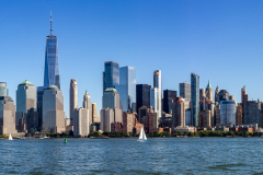 Manhattan set fra Liberty State Park, New Jersey, USA