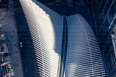 World Trade Center Terminal set fra toppen af One World Trade Center, New York, USA