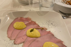 Middag på La locanda del Sorriso i Dogliani, Piemonte, Italien.