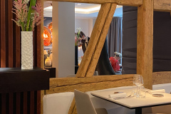 Frokost på vores stamrestaurant L'Atalier du Peintre i Colmar, Alsace, Frankrig