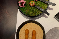 Frokost på vores stamrestaurant L'Atalier du Peintre i Colmar, Alsace, Frankrig
